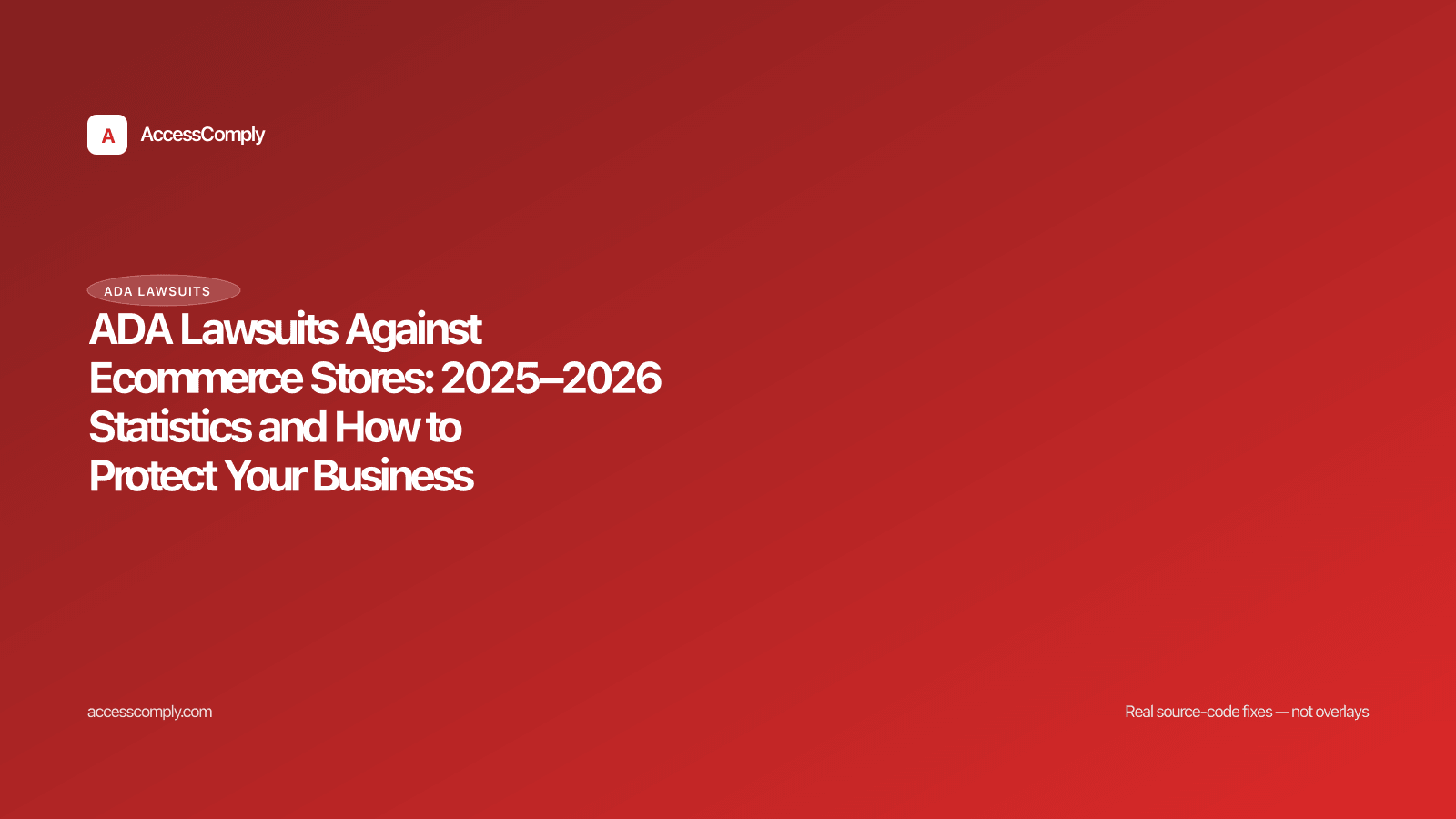 ADA Lawsuits Against Ecommerce Stores: 2025–2026 Statistics and How to Protect Your Business — featured image
