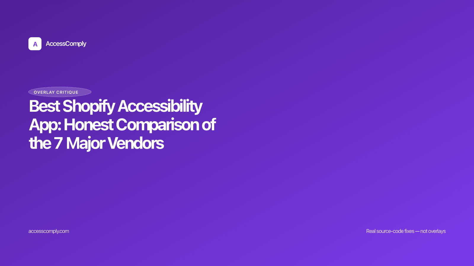 Best Shopify Accessibility App: Honest Comparison of the 7 Major Vendors — featured image