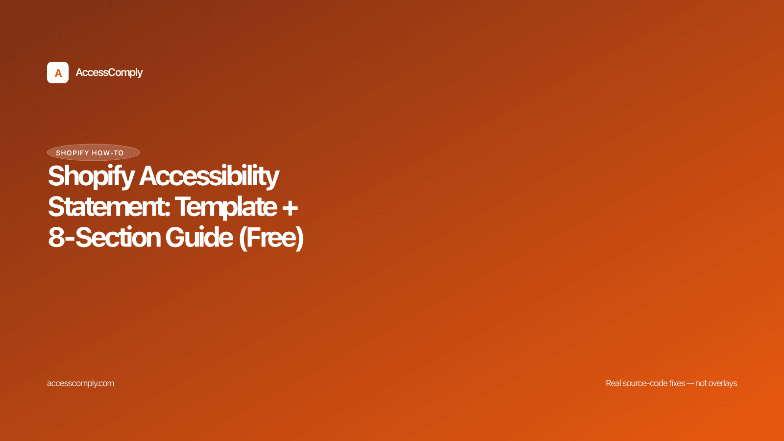 Shopify Accessibility Statement: Template + 8-Section Guide (Free) — featured image